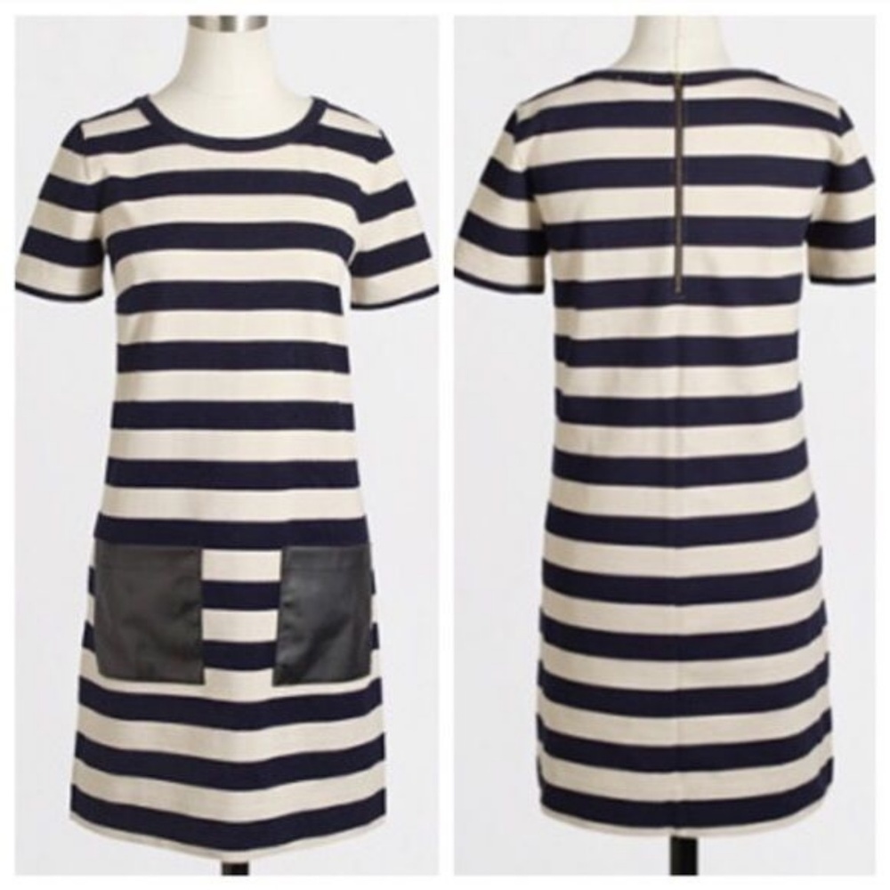 J Crew Striped Shift Dress J Crew Factory Small